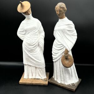 RARE Urbano Zaccagnini Pottery Tanagra Statue Raymor Italy Bitossi MCM 1940s